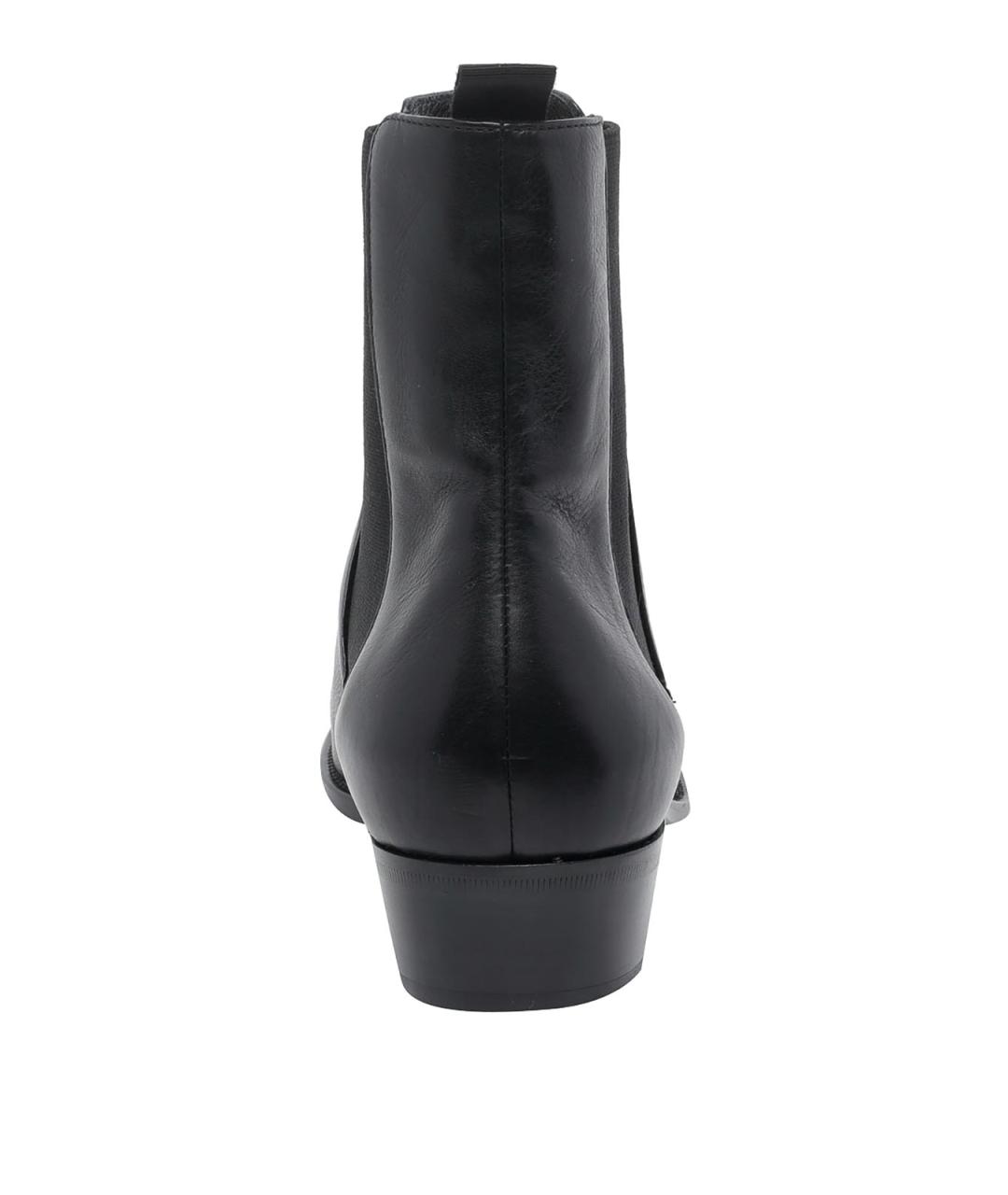 SAINT LAURENT Черные кожаные низкие ботинки, фото 4