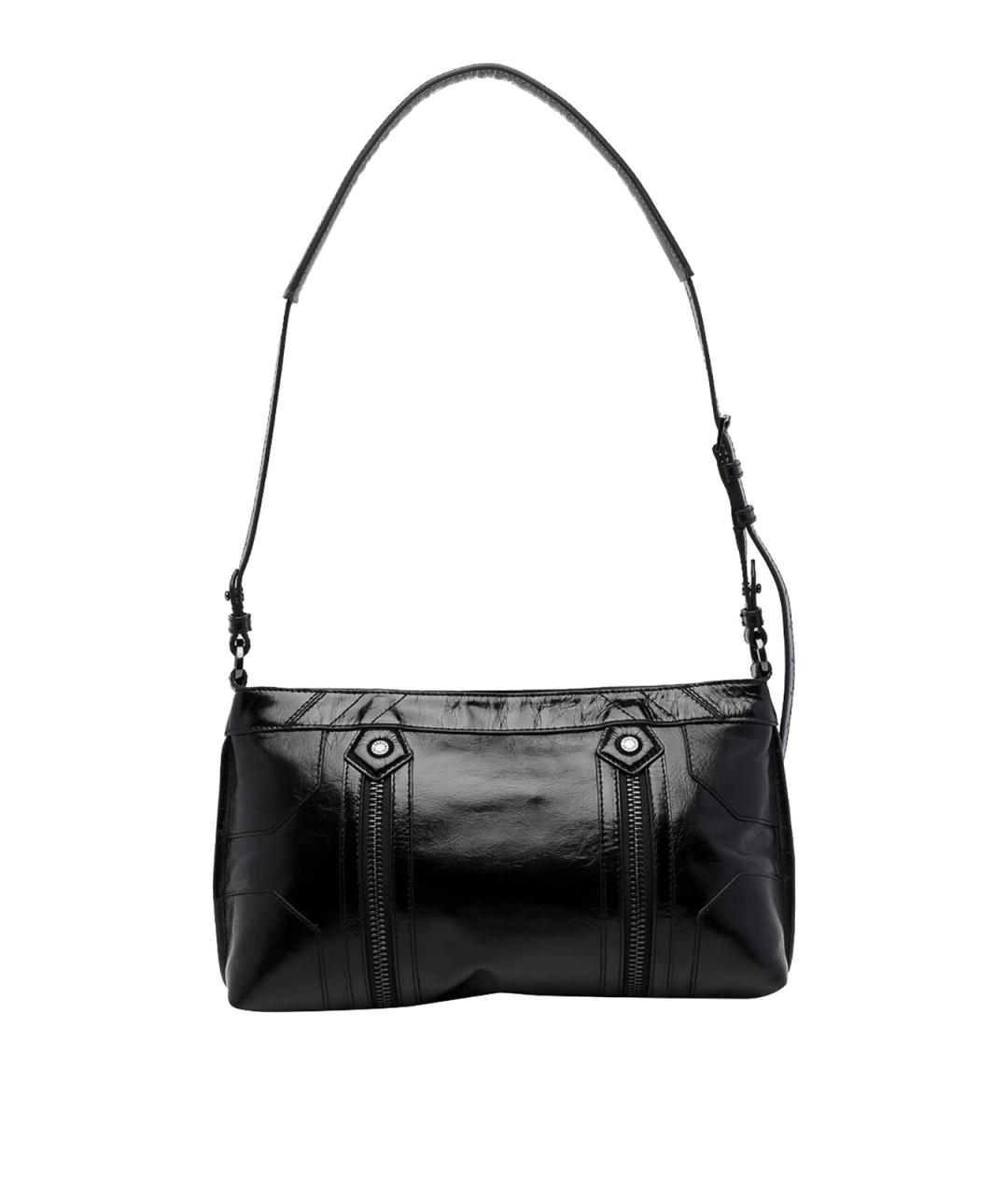 ZADIG & VOLTAIRE Черная кожаная сумка через плечо, фото 3