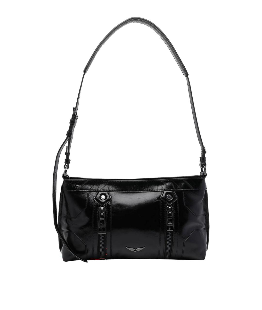 ZADIG & VOLTAIRE Черная кожаная сумка через плечо, фото 1