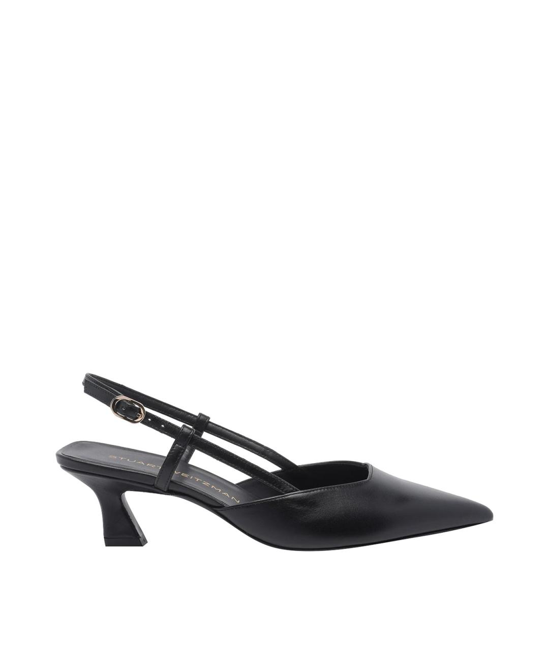 STUART WEITZMAN Черные кожаные туфли, фото 1