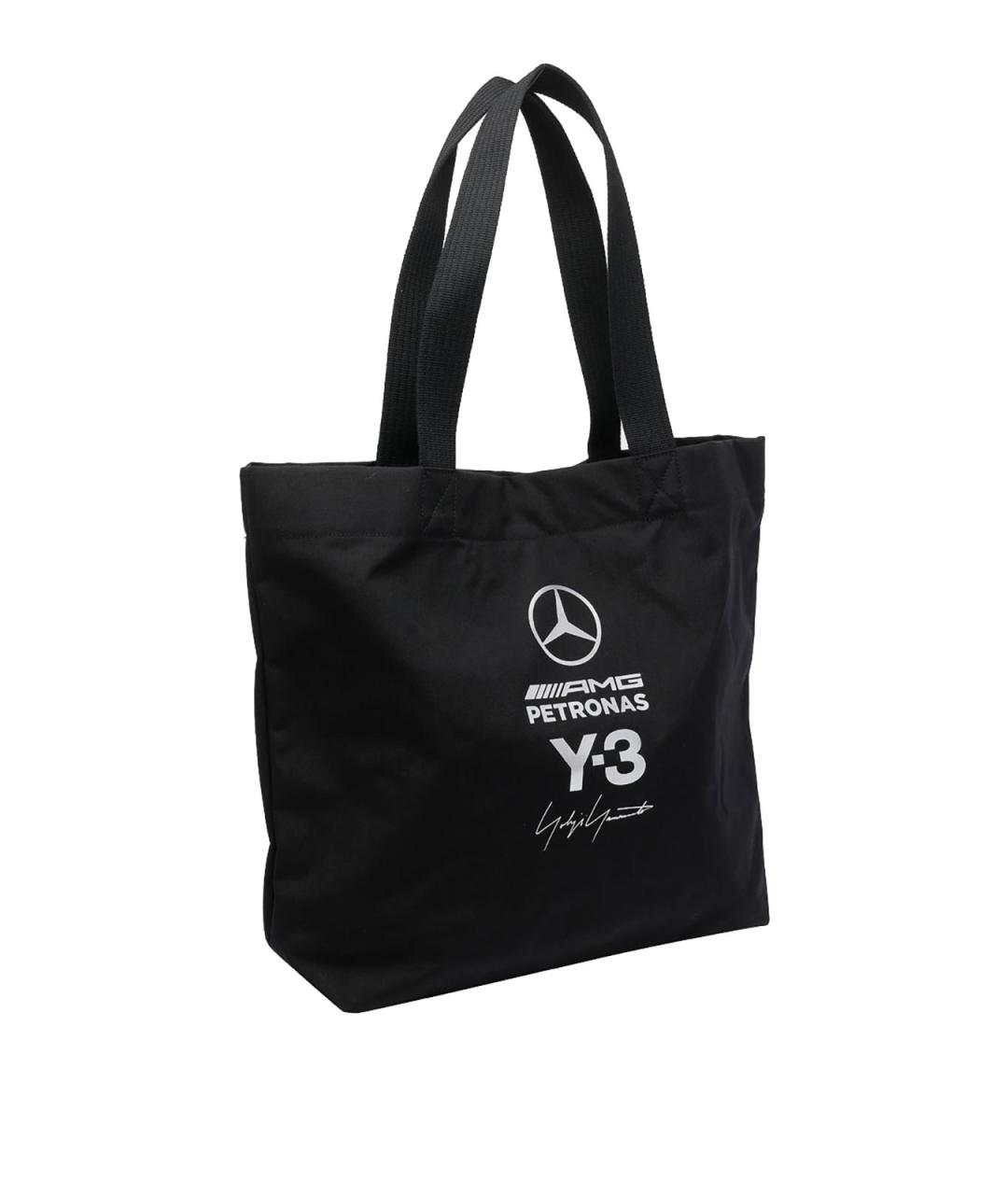 Y-3 Черная тканевая сумка тоут, фото 2
