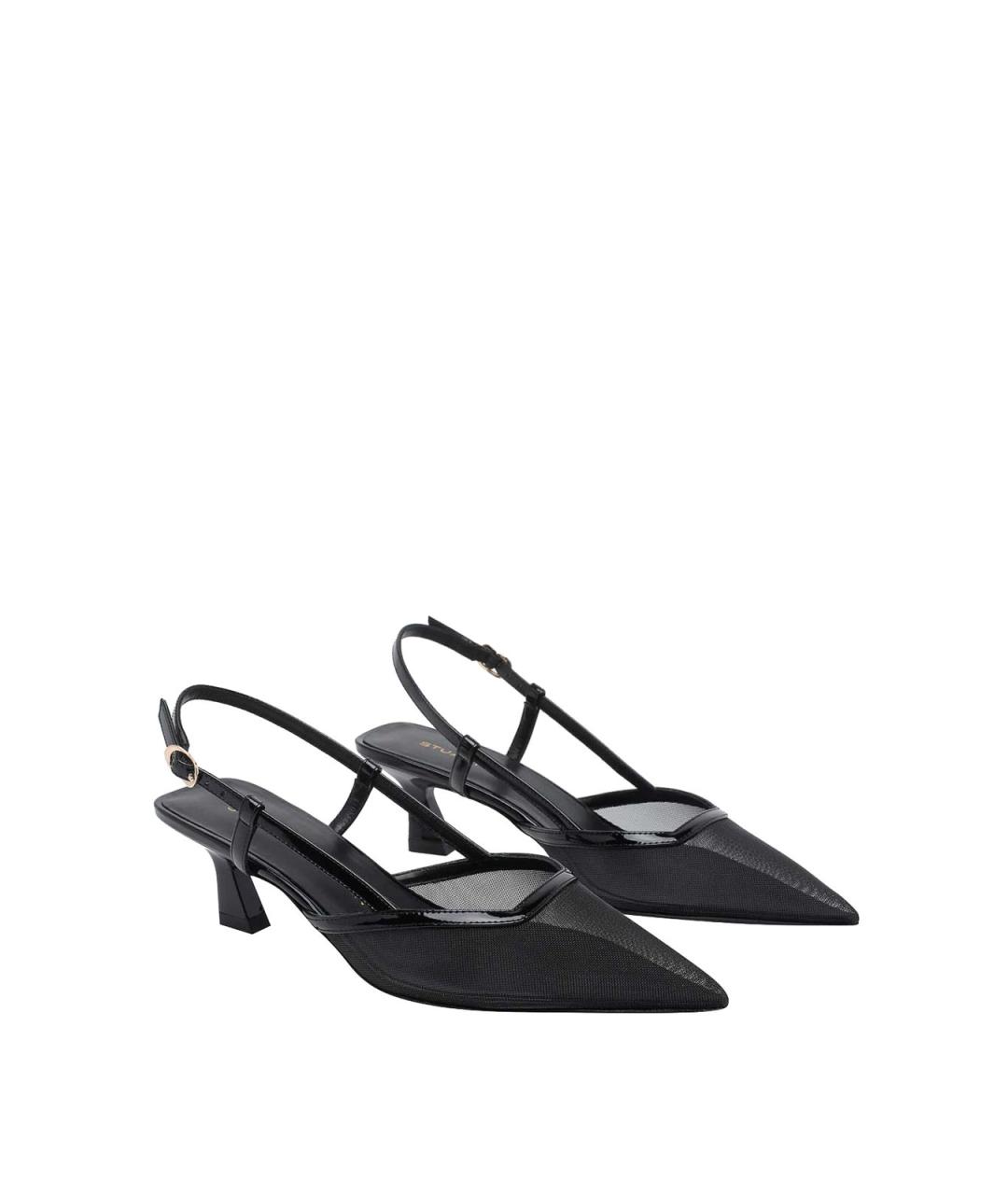 STUART WEITZMAN Черные кожаные туфли, фото 2