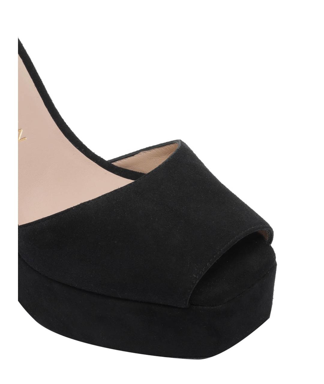 STUART WEITZMAN Черные замшевые туфли, фото 4