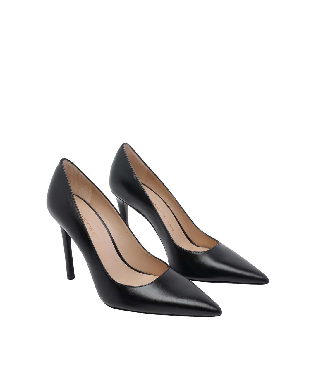 STUART WEITZMAN Черные кожаные туфли, фото 2
