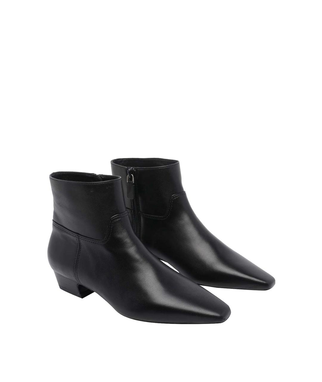STUART WEITZMAN Черные кожаные ботильоны, фото 2