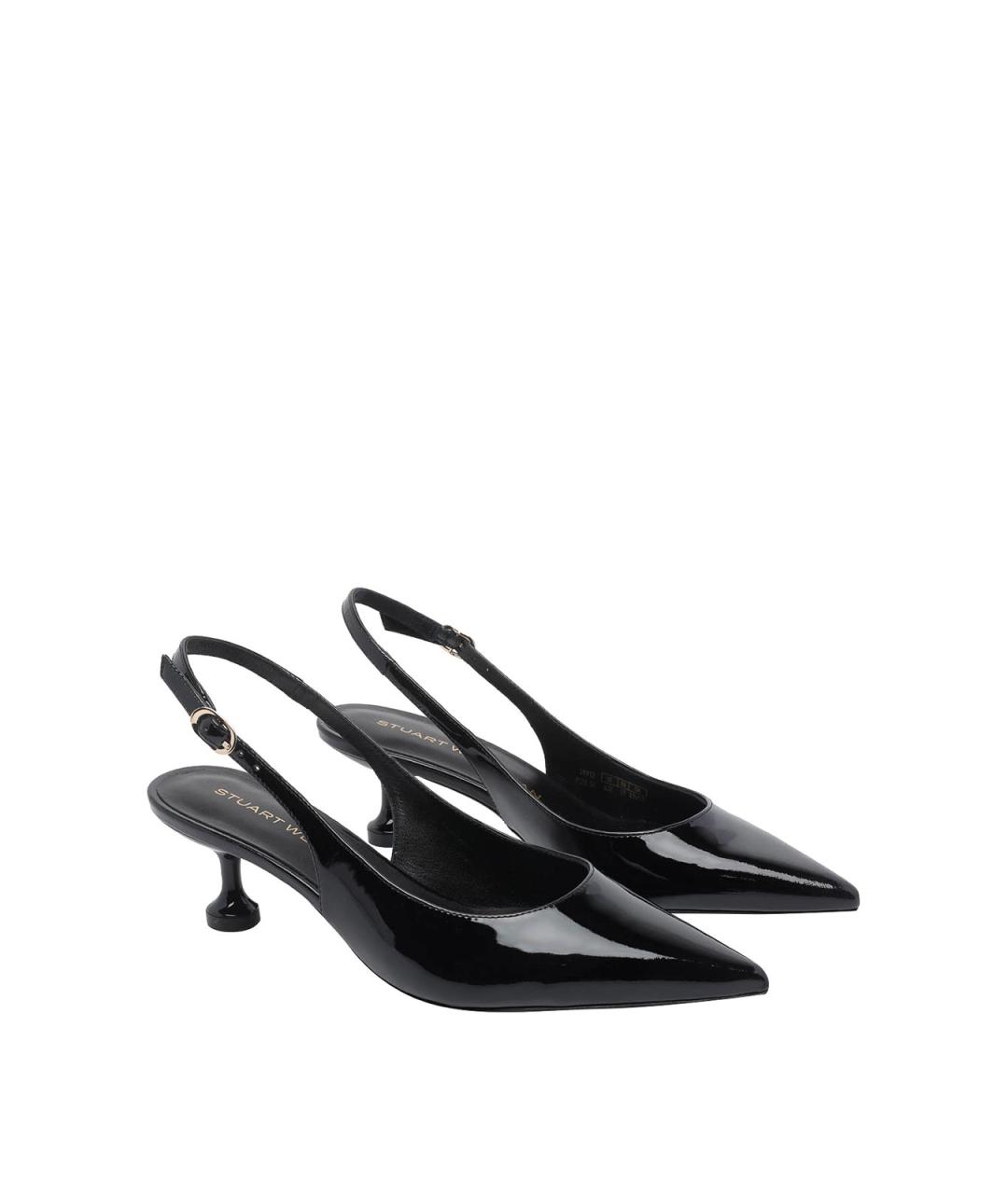 STUART WEITZMAN Черные кожаные туфли, фото 2