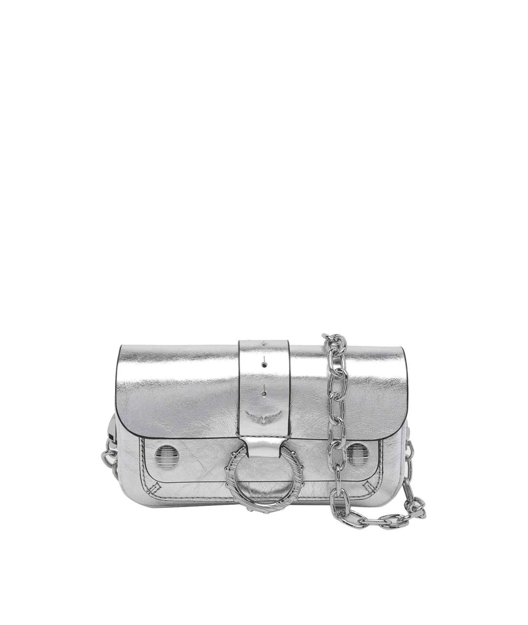 ZADIG & VOLTAIRE Серебряная сумка через плечо, фото 1