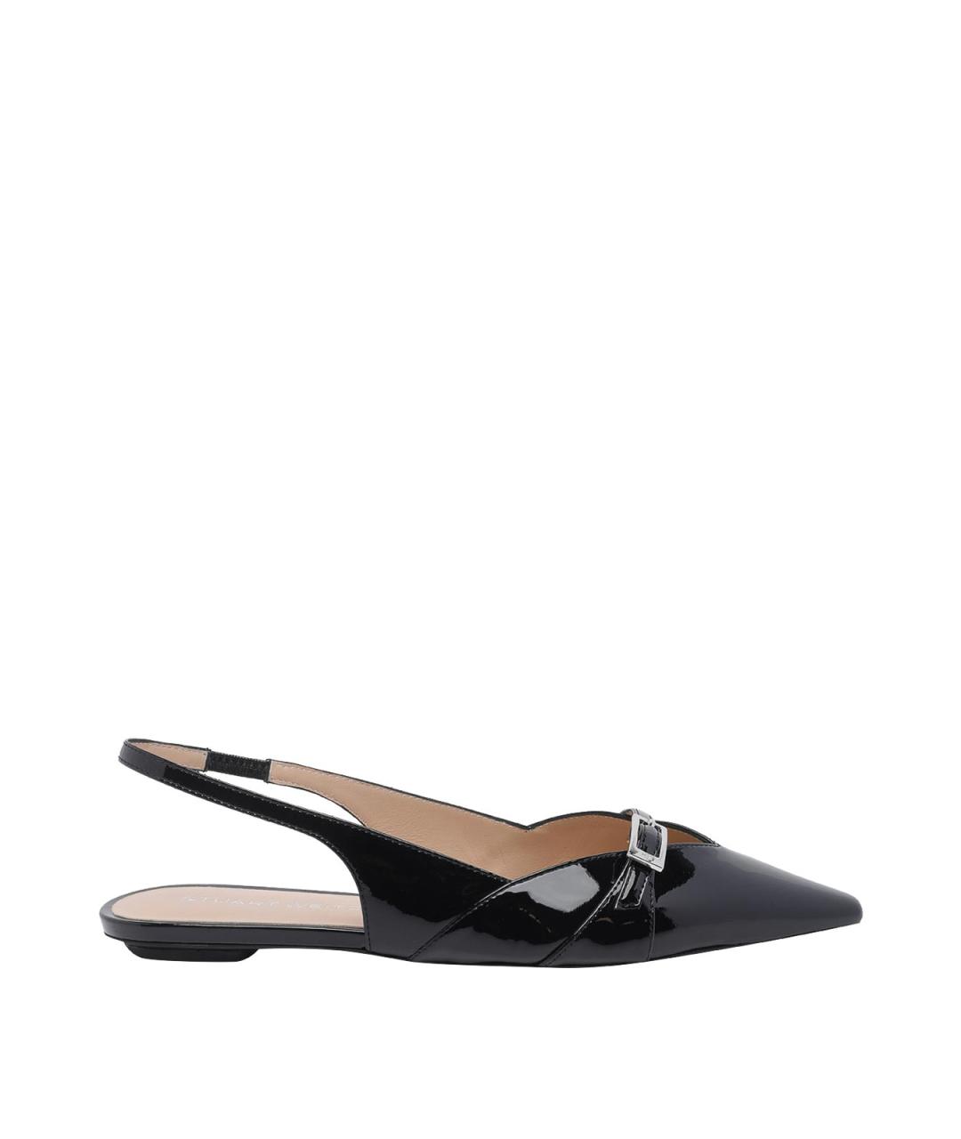 STUART WEITZMAN Черные кожаные балетки, фото 1