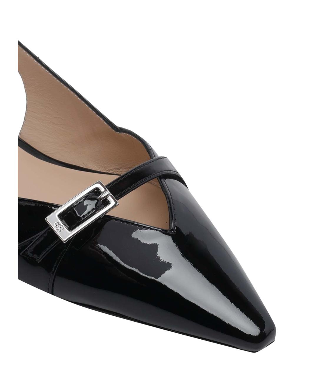 STUART WEITZMAN Черные кожаные балетки, фото 4