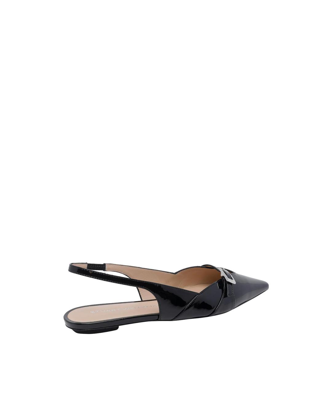 STUART WEITZMAN Черные кожаные балетки, фото 3