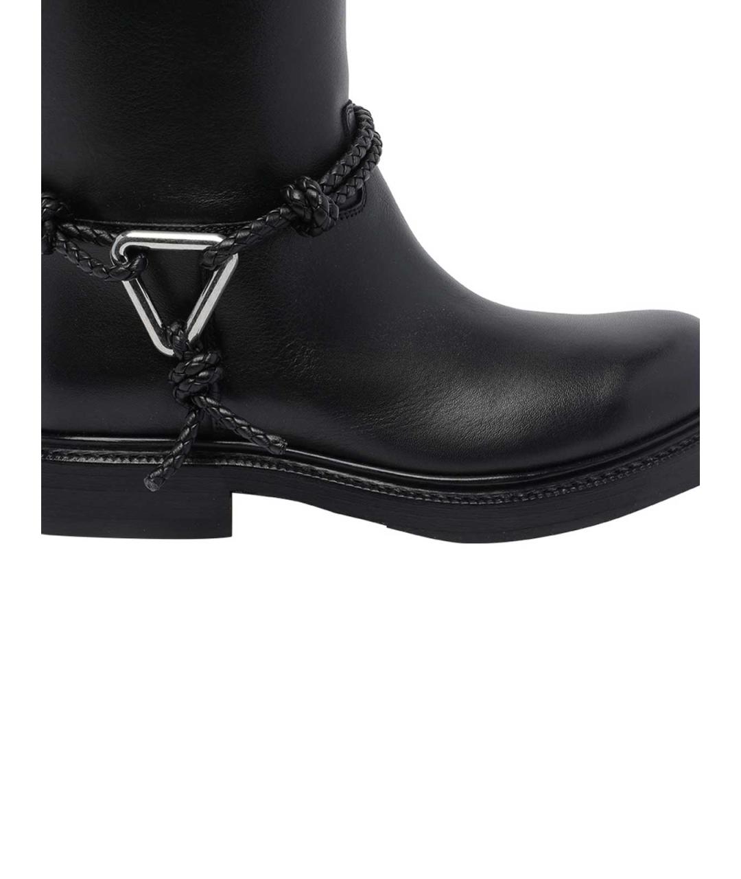 BOTTEGA VENETA Черные кожаные сапоги, фото 4