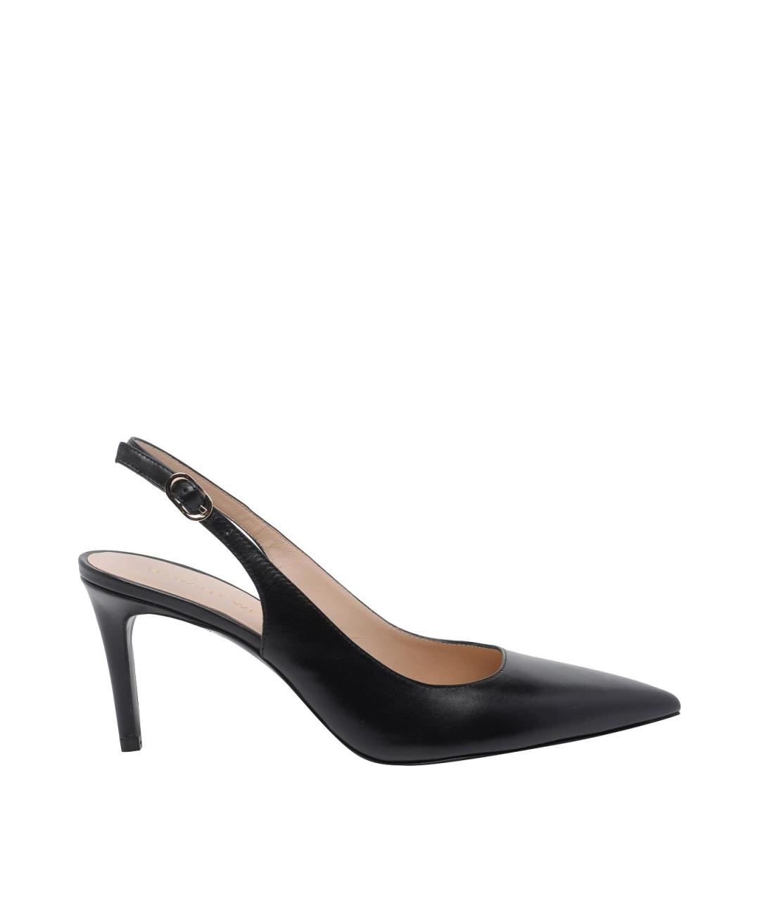 STUART WEITZMAN Черные кожаные туфли, фото 1