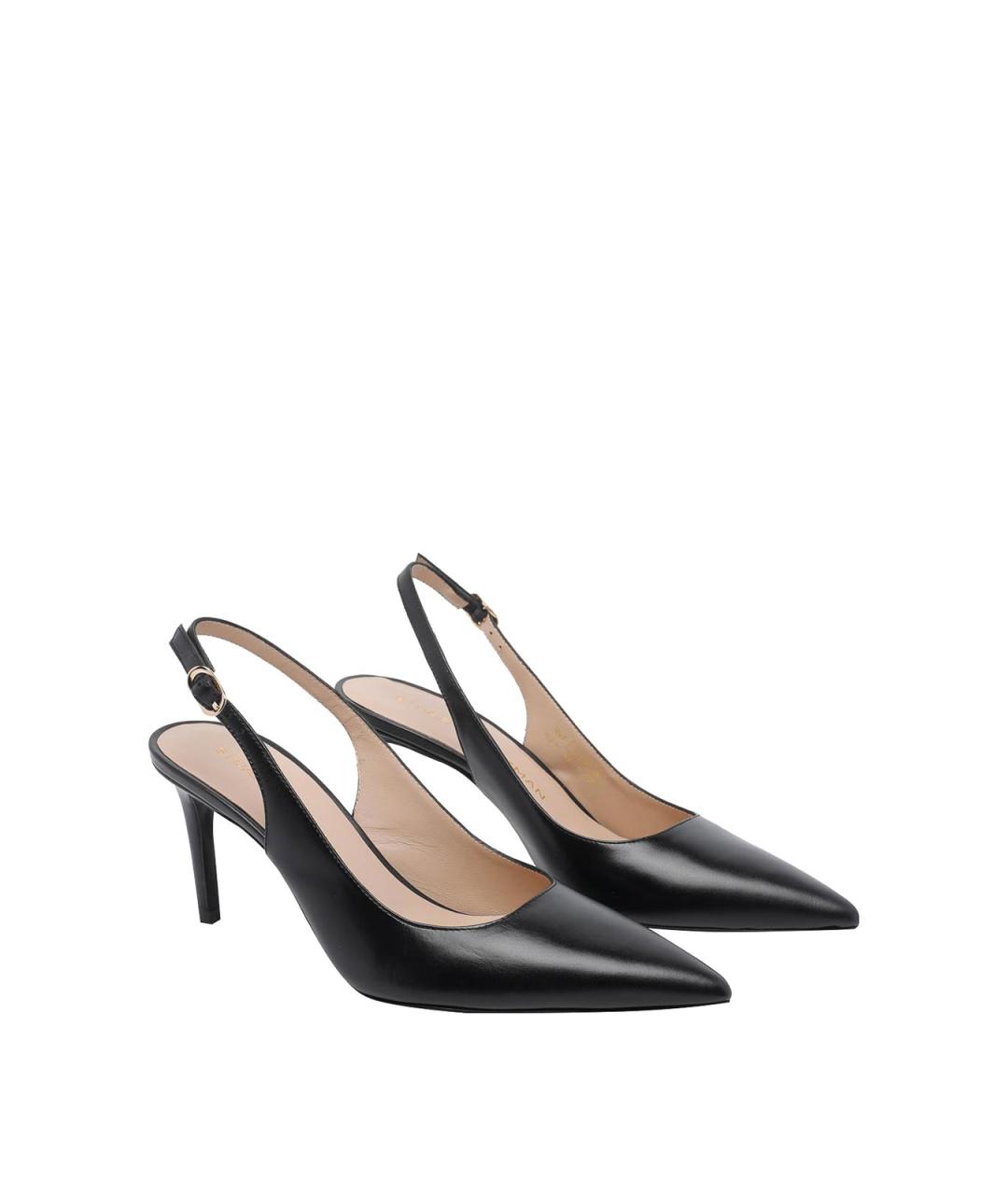 STUART WEITZMAN Черные кожаные туфли, фото 2