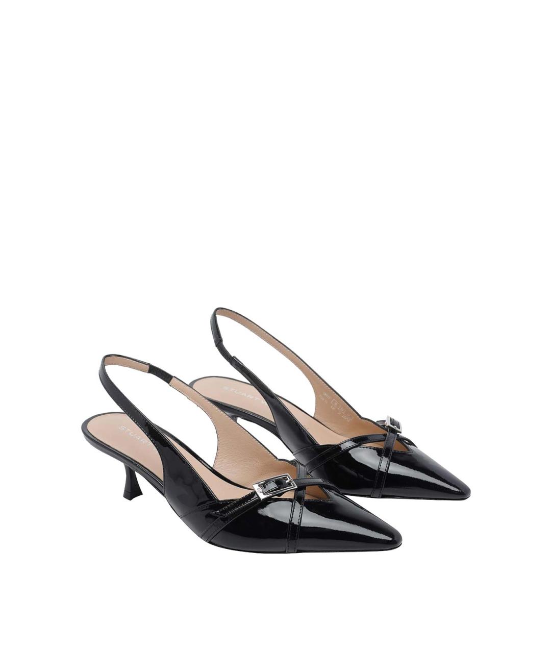 STUART WEITZMAN Черные кожаные туфли, фото 2