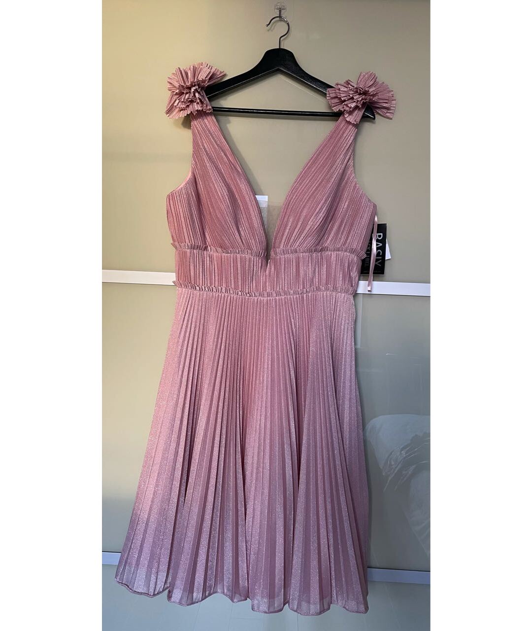 BASIX Розовое полиэстеровое вечернее платье, фото 3