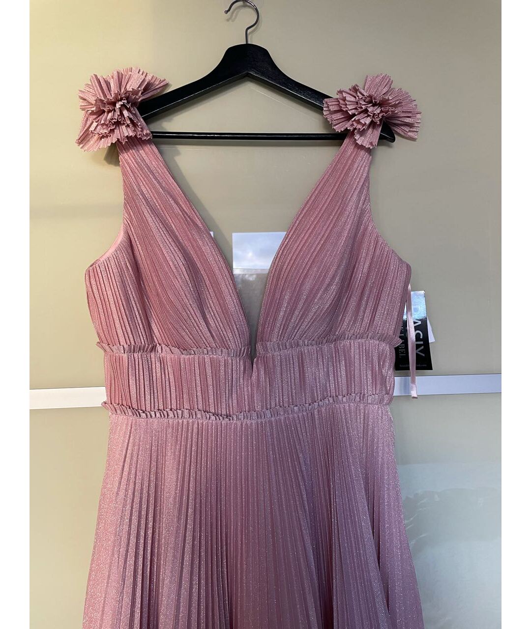 BASIX Розовое полиэстеровое вечернее платье, фото 4