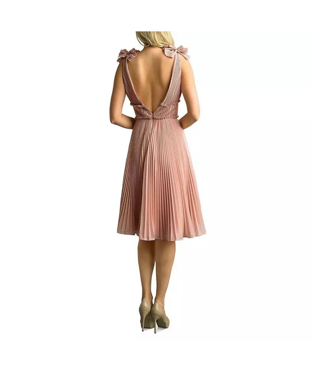 BASIX Розовое полиэстеровое вечернее платье, фото 2
