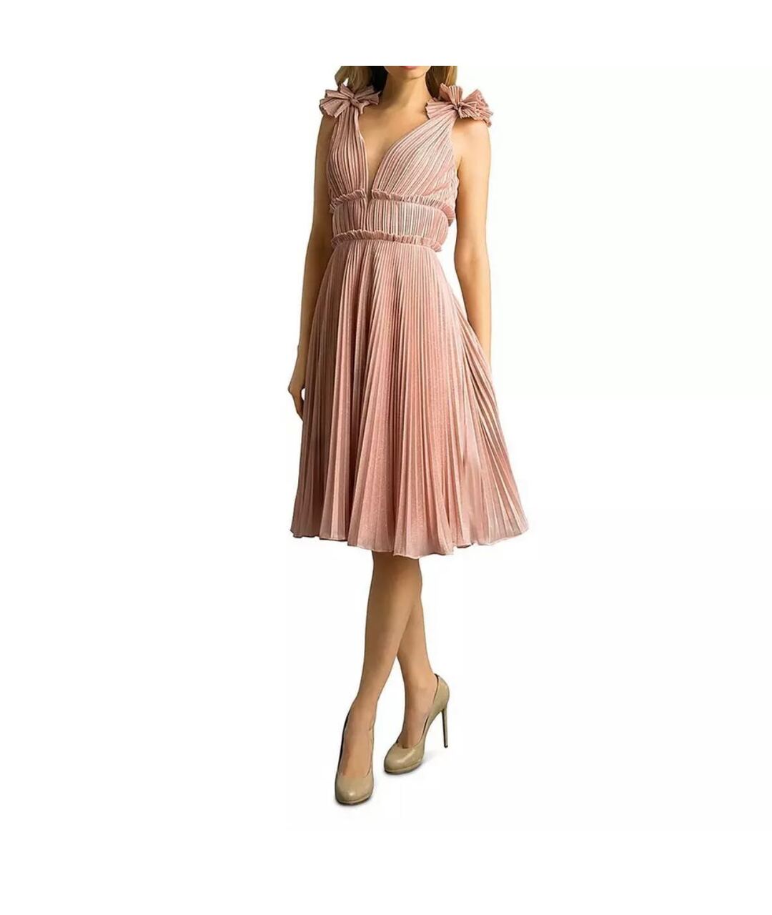 BASIX Розовое полиэстеровое вечернее платье, фото 9