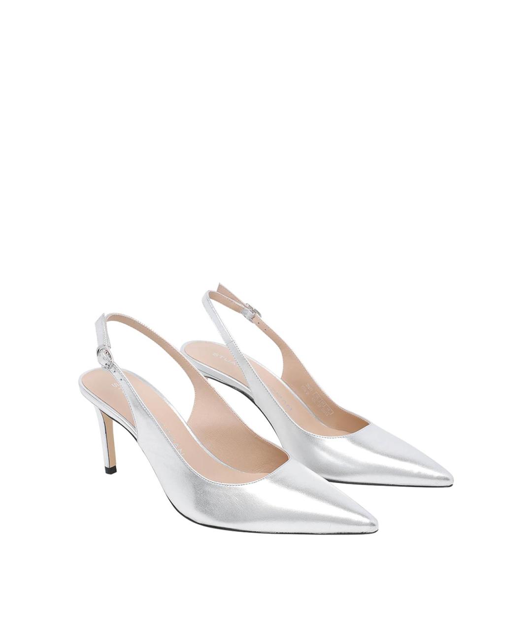 STUART WEITZMAN Серебряные туфли, фото 2
