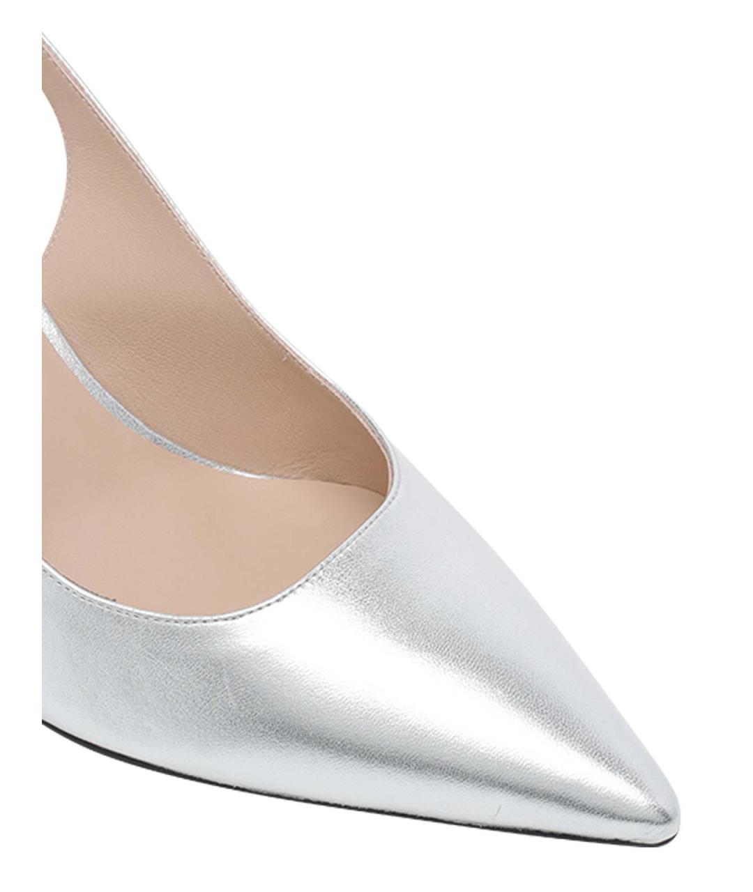 STUART WEITZMAN Серебряные туфли, фото 4