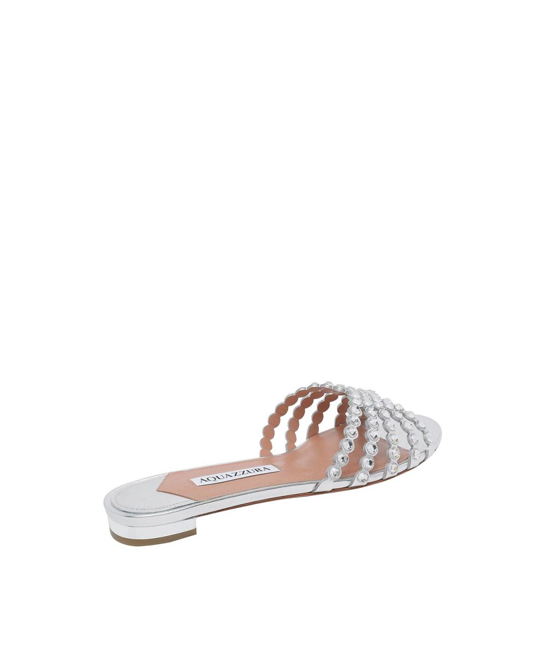 AQUAZZURA Серебряные сандалии, фото 3