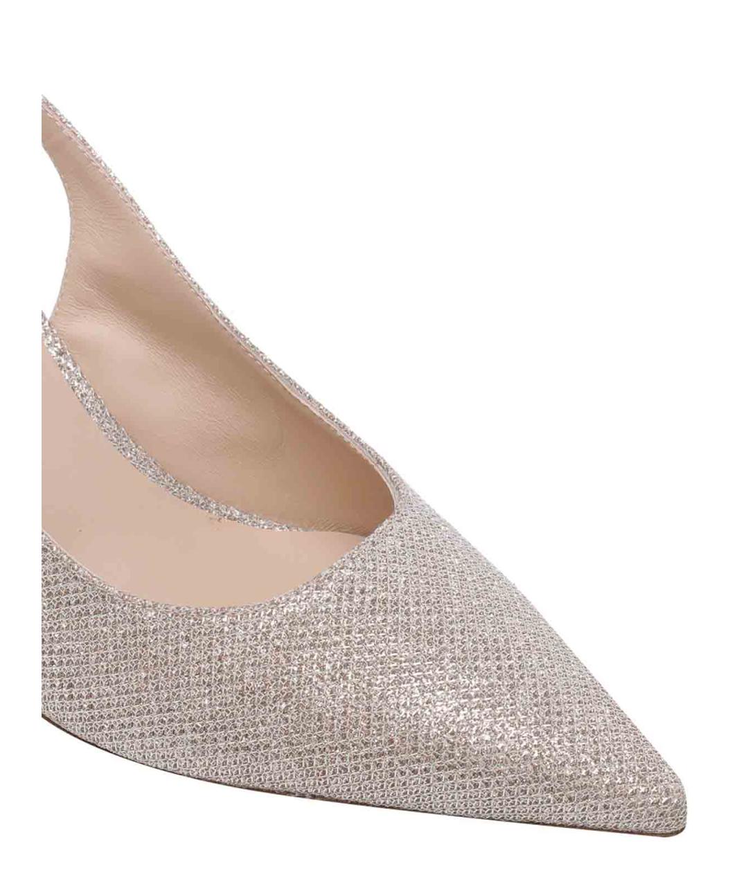 STUART WEITZMAN Серебряные туфли, фото 4