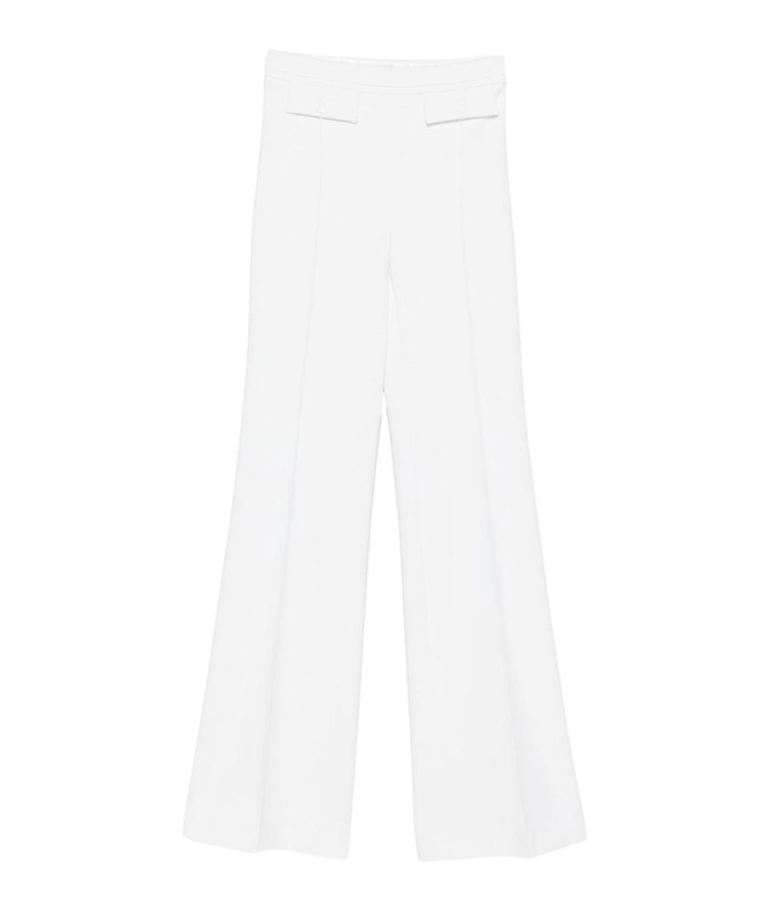 ELISABETTA FRANCHI Белые полиэстеровые брюки широкие, фото 1