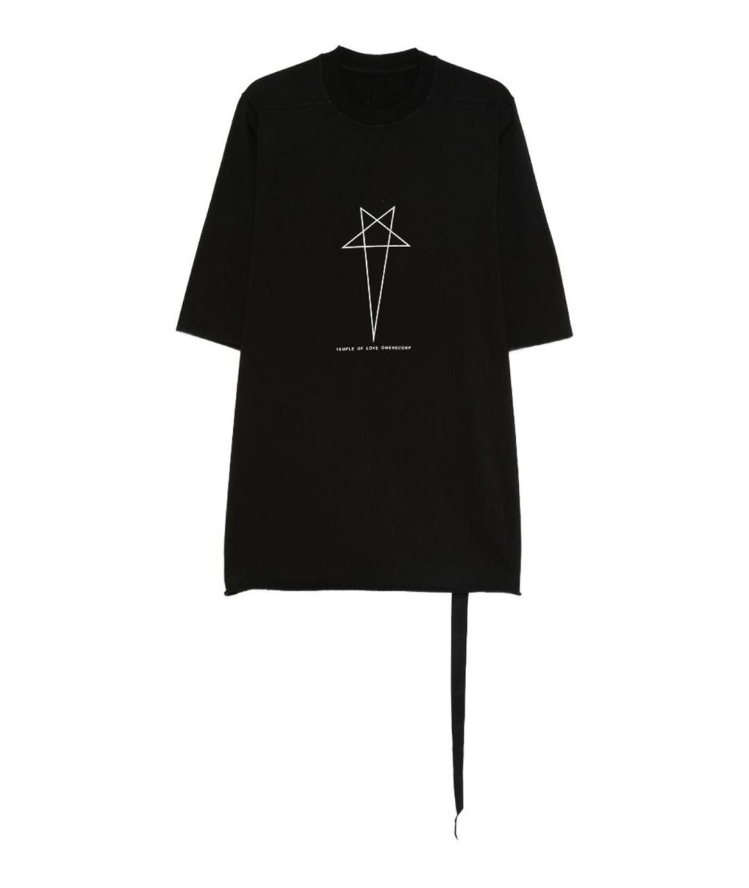 RICK OWENS DRKSHDW Черная хлопковая футболка, фото 1