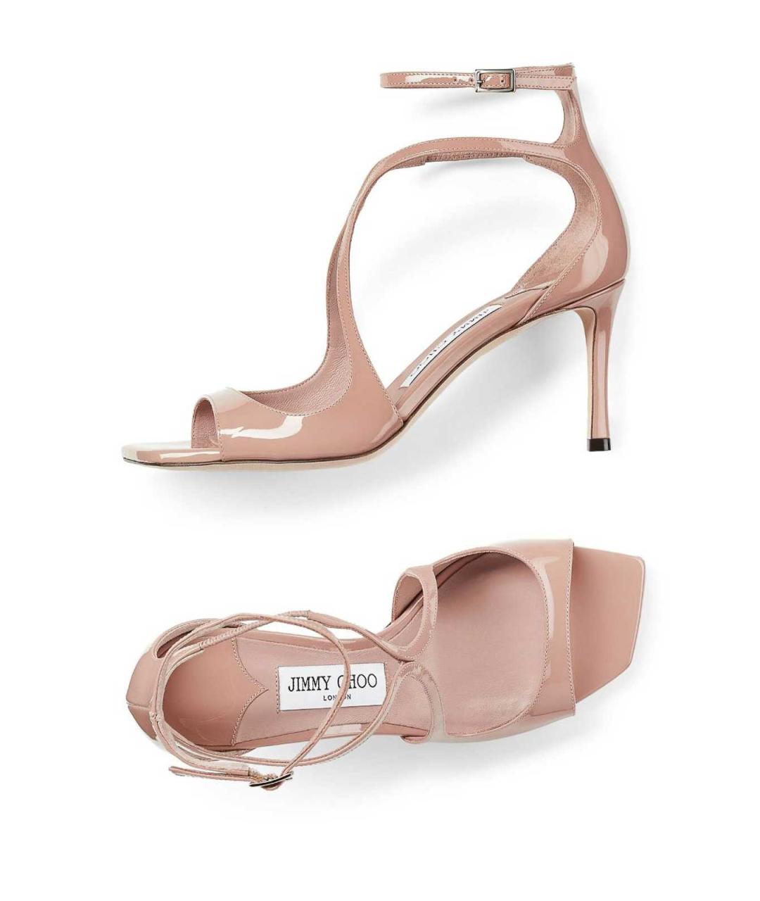 JIMMY CHOO Розовые кожаные босоножки, фото 2