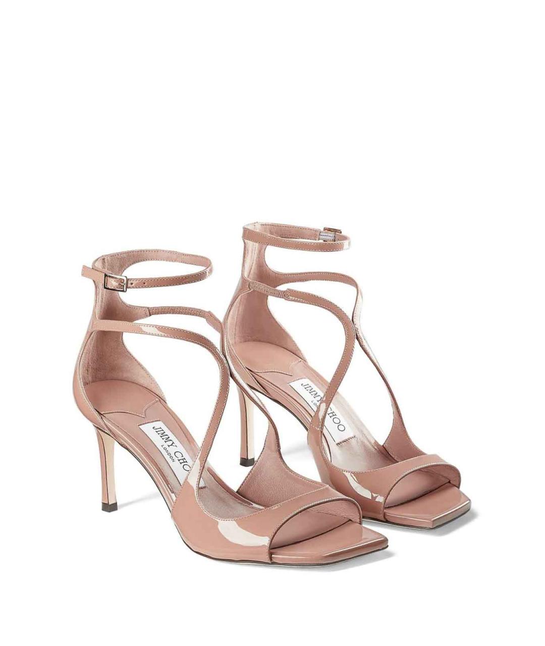 JIMMY CHOO Розовые кожаные босоножки, фото 6