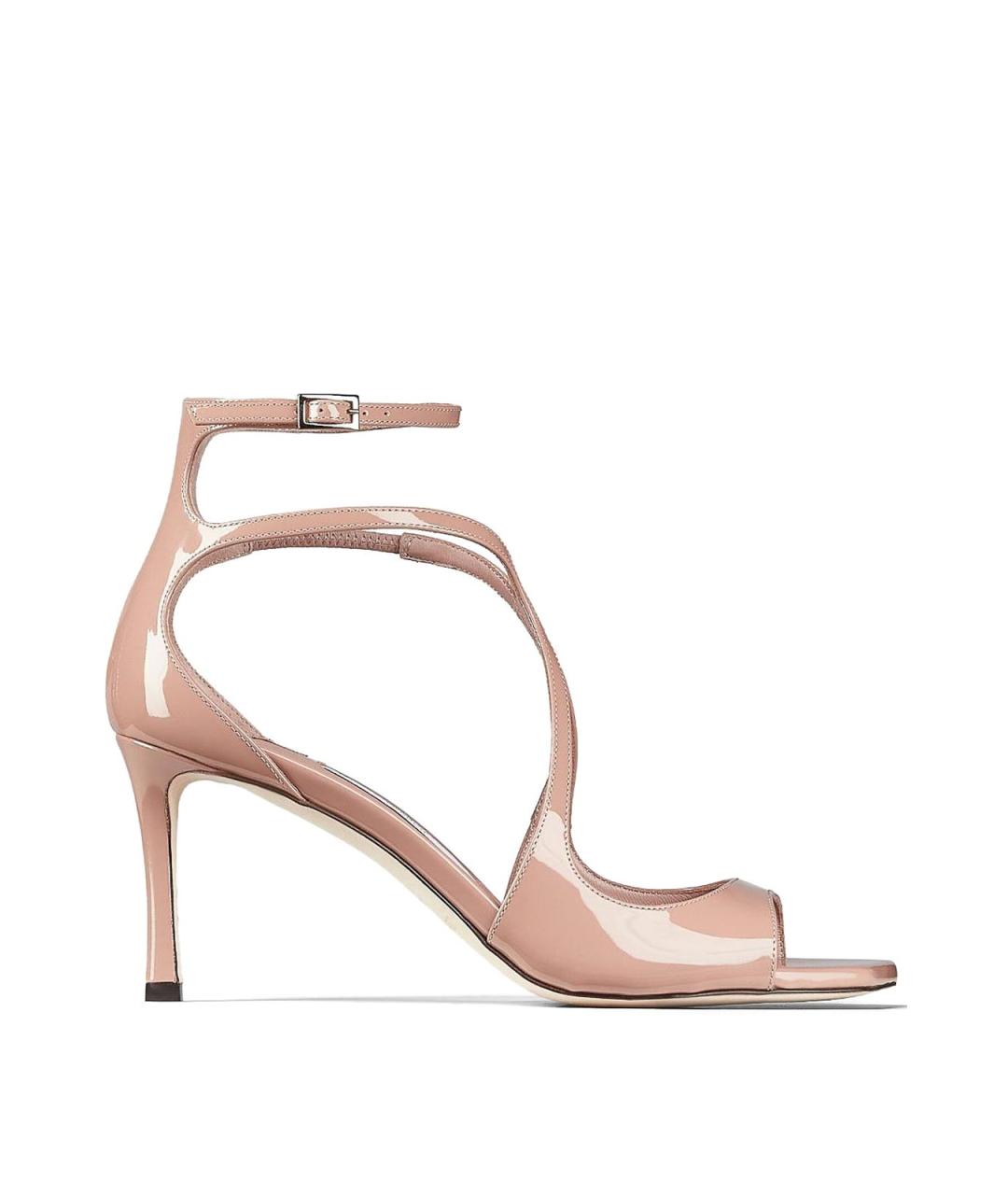 JIMMY CHOO Розовые кожаные босоножки, фото 1