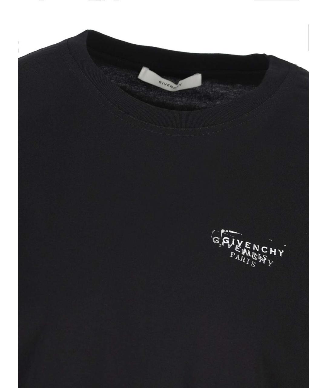 GIVENCHY Черная хлопковая футболка, фото 4