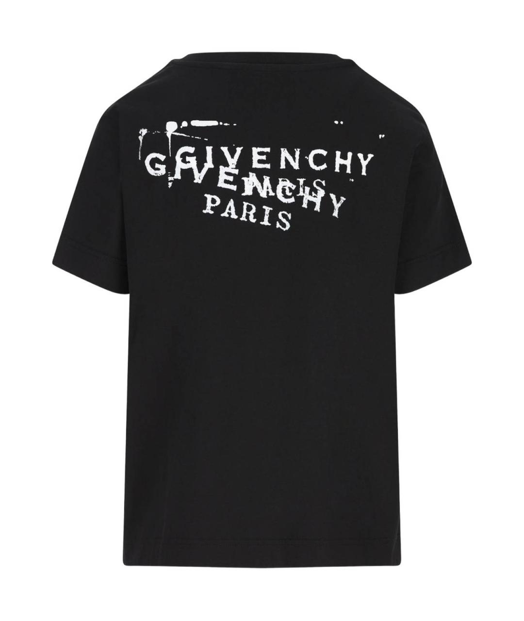 GIVENCHY Черная хлопковая футболка, фото 2