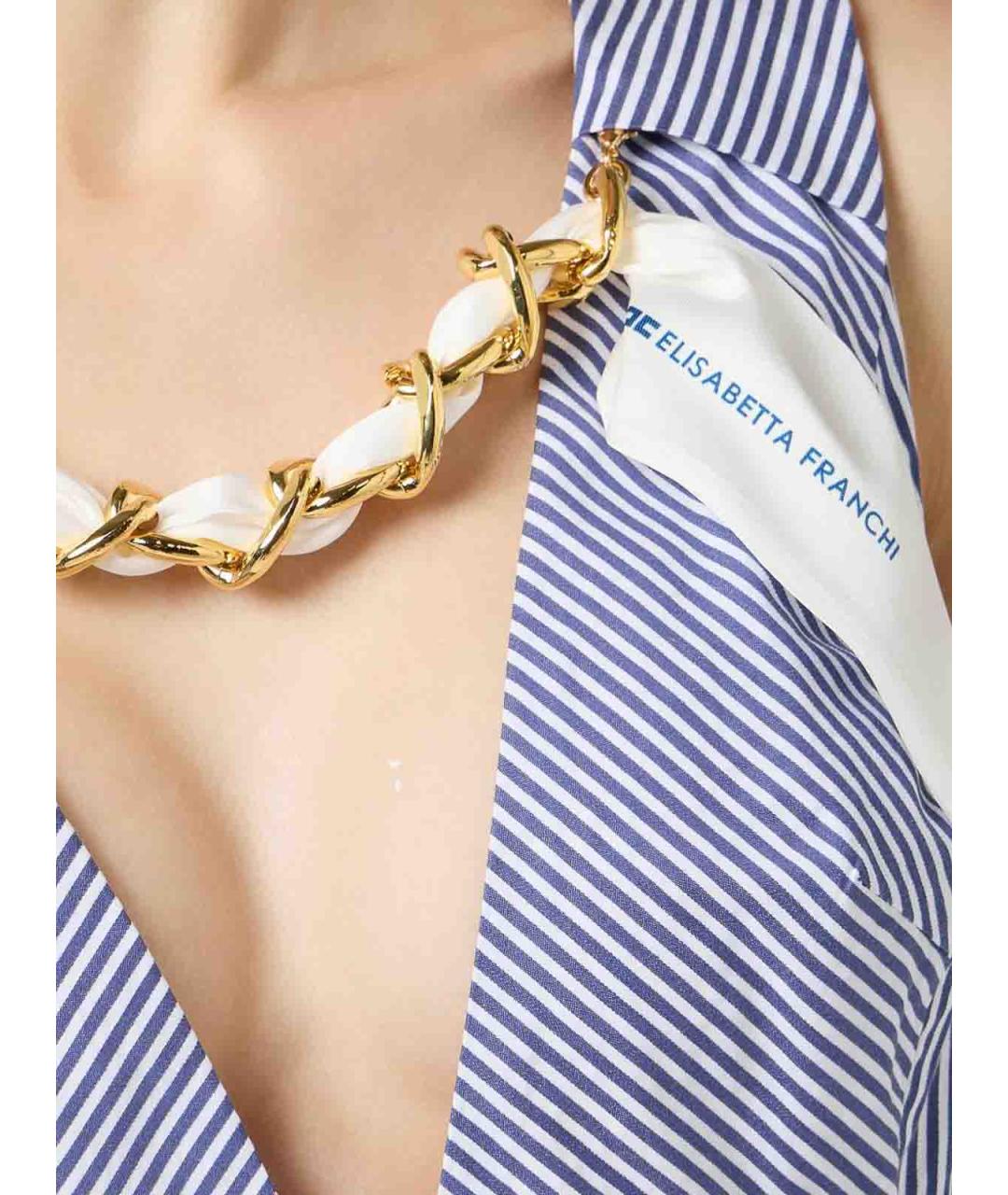 ELISABETTA FRANCHI Мульти хлопковое повседневное платье, фото 3