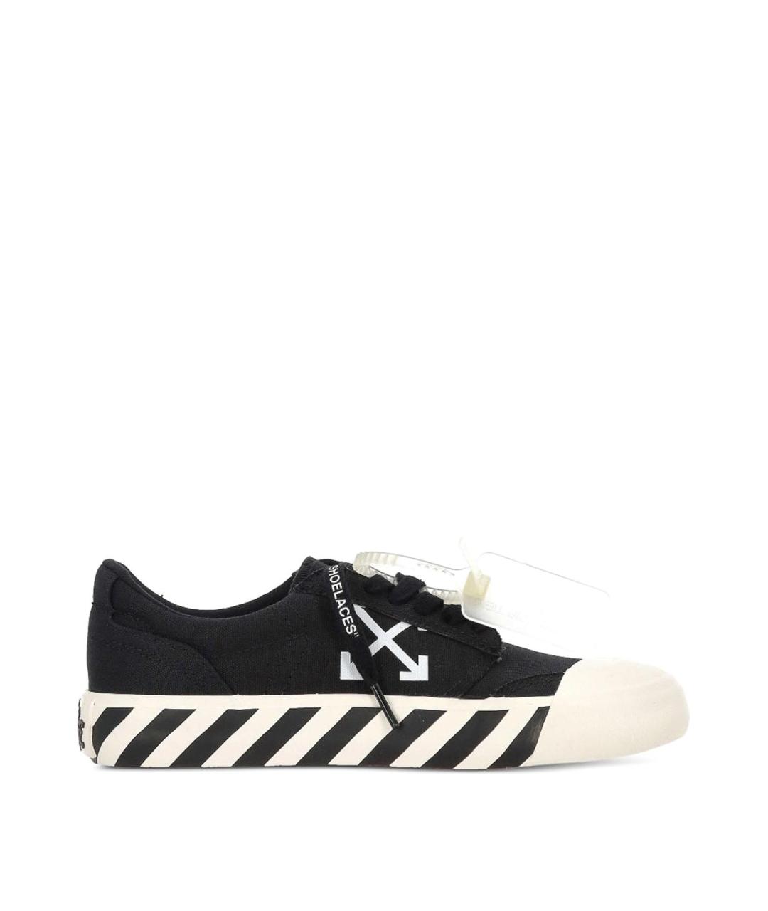 OFF-WHITE Черные текстильные кеды, фото 1