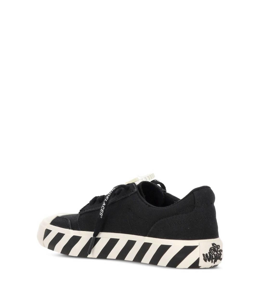 OFF-WHITE Черные текстильные кеды, фото 2