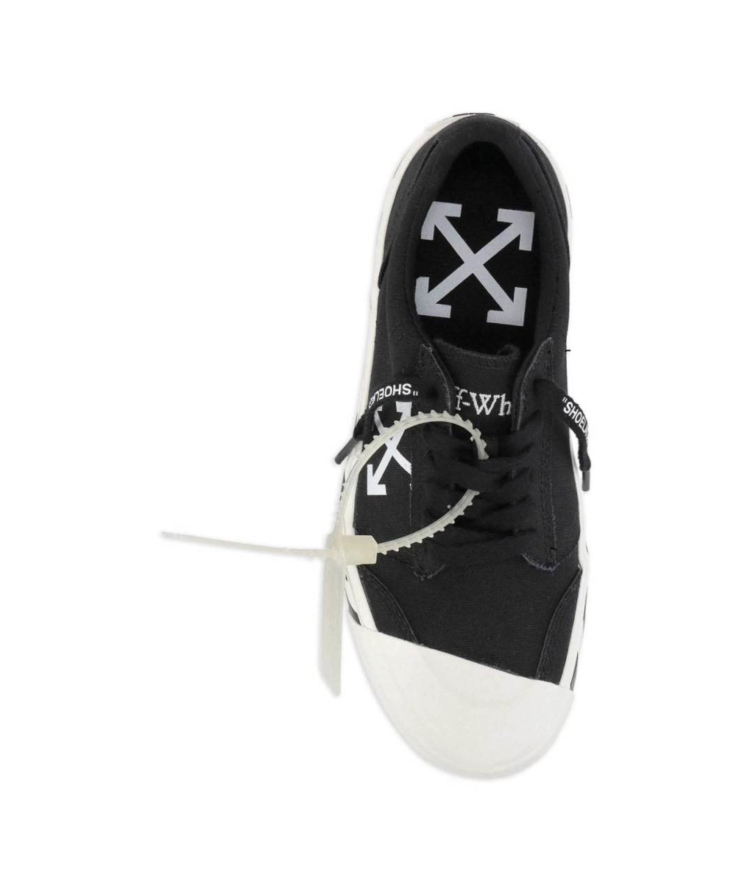 OFF-WHITE Черные текстильные кеды, фото 4