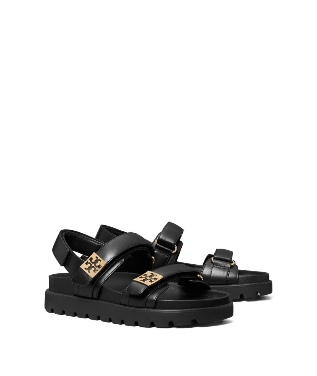 TORY BURCH Черные кожаные сандалии, фото 3