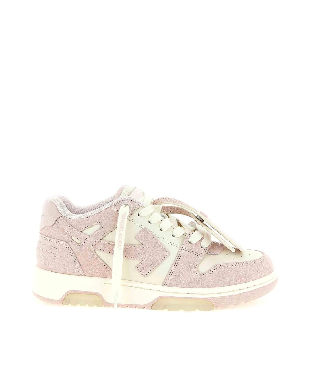 OFF-WHITE Розовые замшевые кроссовки, фото 1