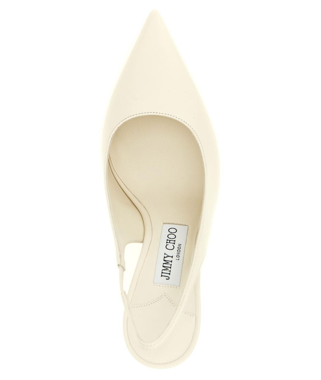 JIMMY CHOO Белые кожаные туфли, фото 4