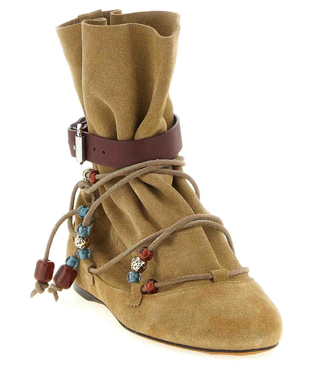 ISABEL MARANT Бежевые замшевые ботинки, фото 2