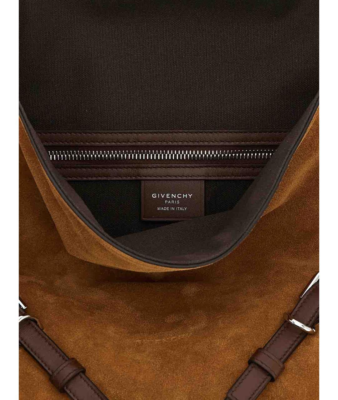 GIVENCHY Коричневая замшевая сумка через плечо, фото 4