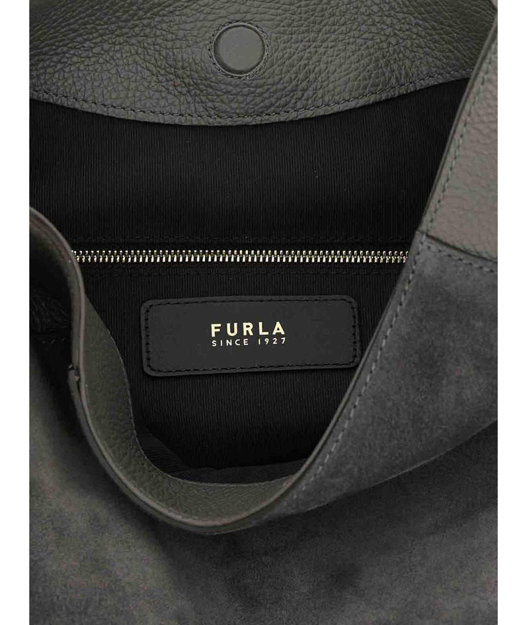 FURLA Серая замшевая сумка через плечо, фото 4