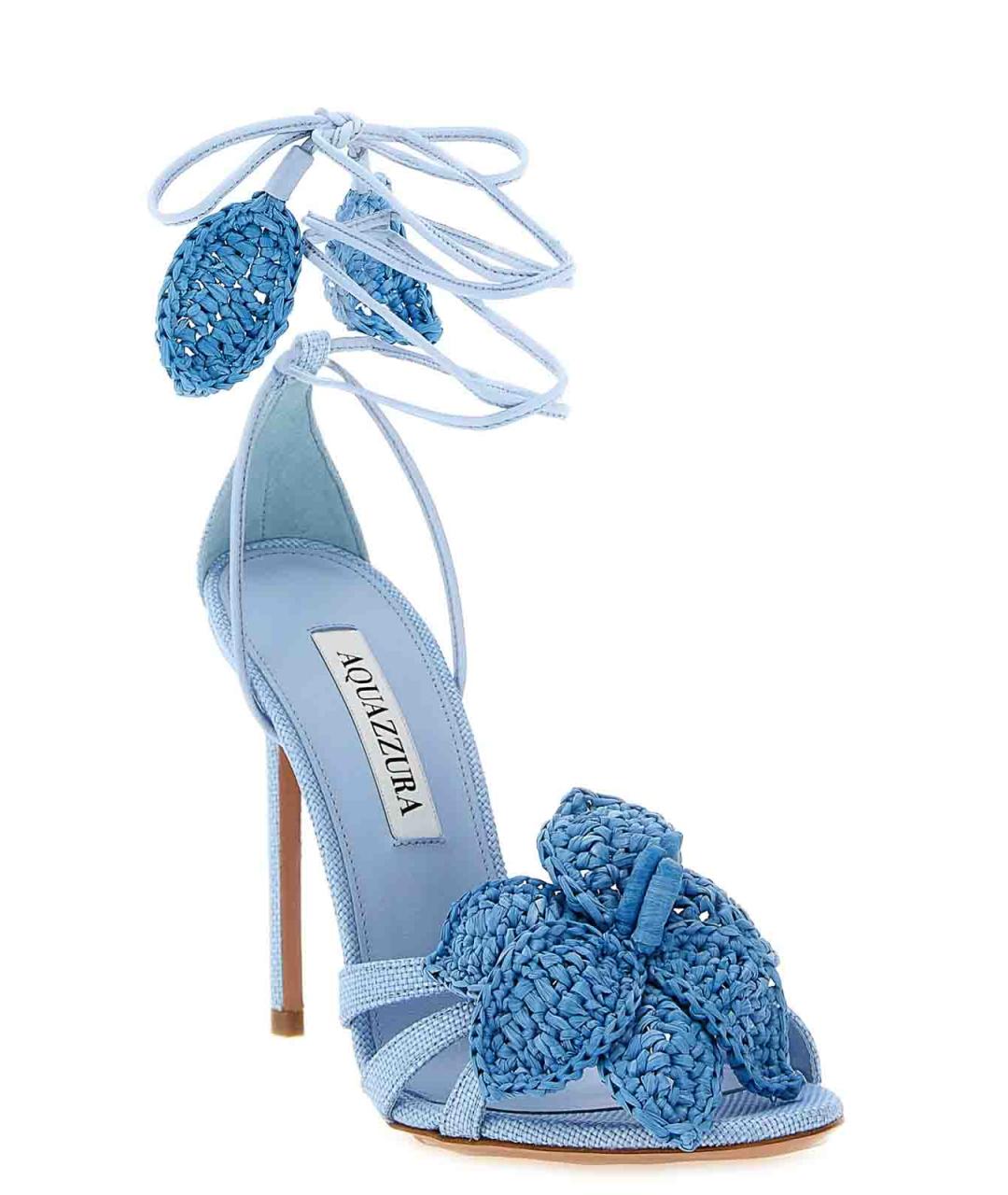 AQUAZZURA Голубые босоножки, фото 3