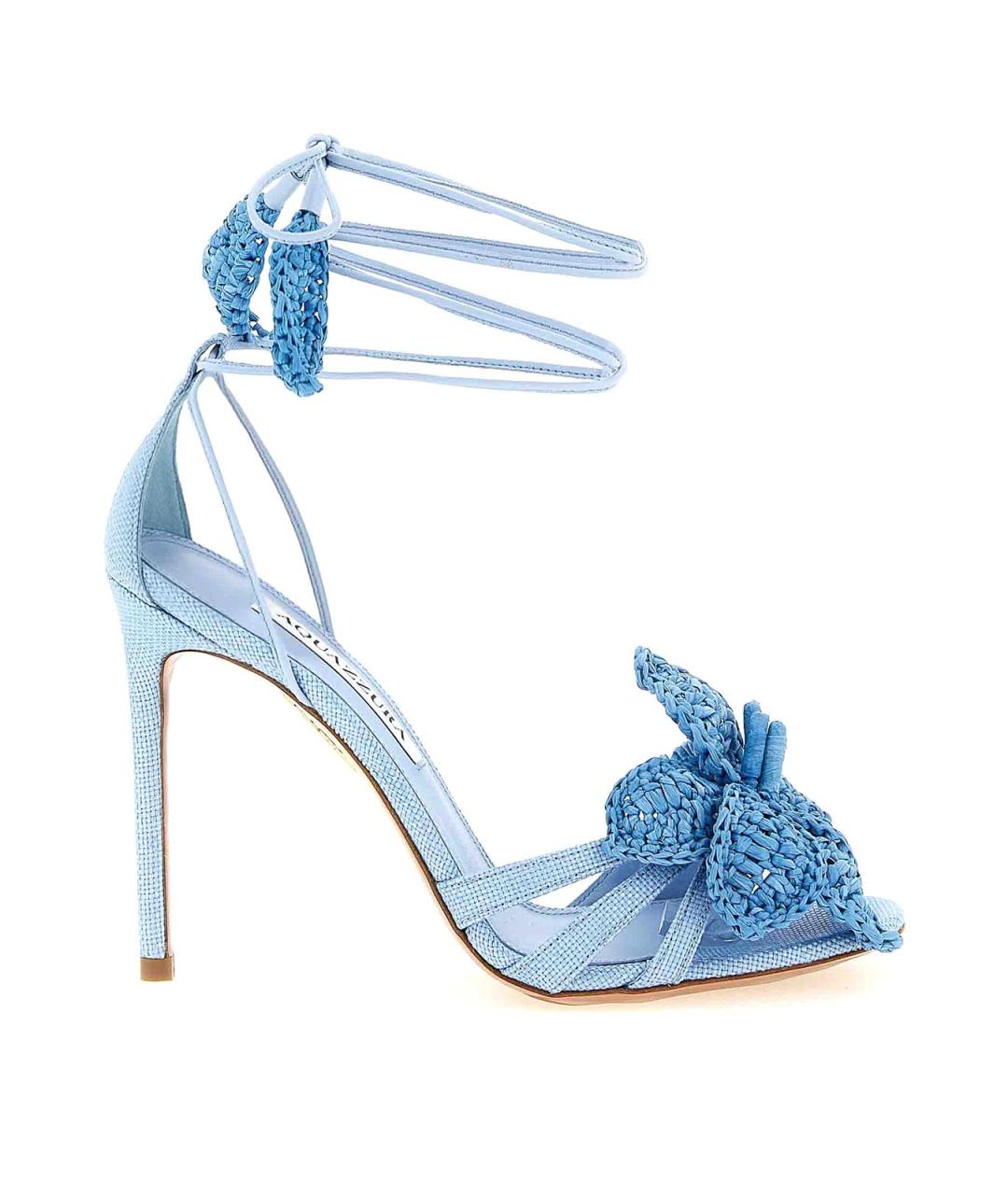 AQUAZZURA Голубые босоножки, фото 1