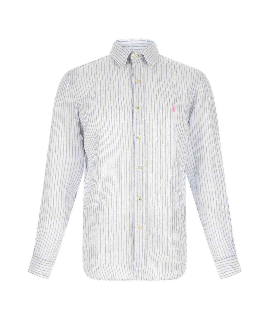 POLO RALPH LAUREN Голубая льняная классическая рубашка, фото 1