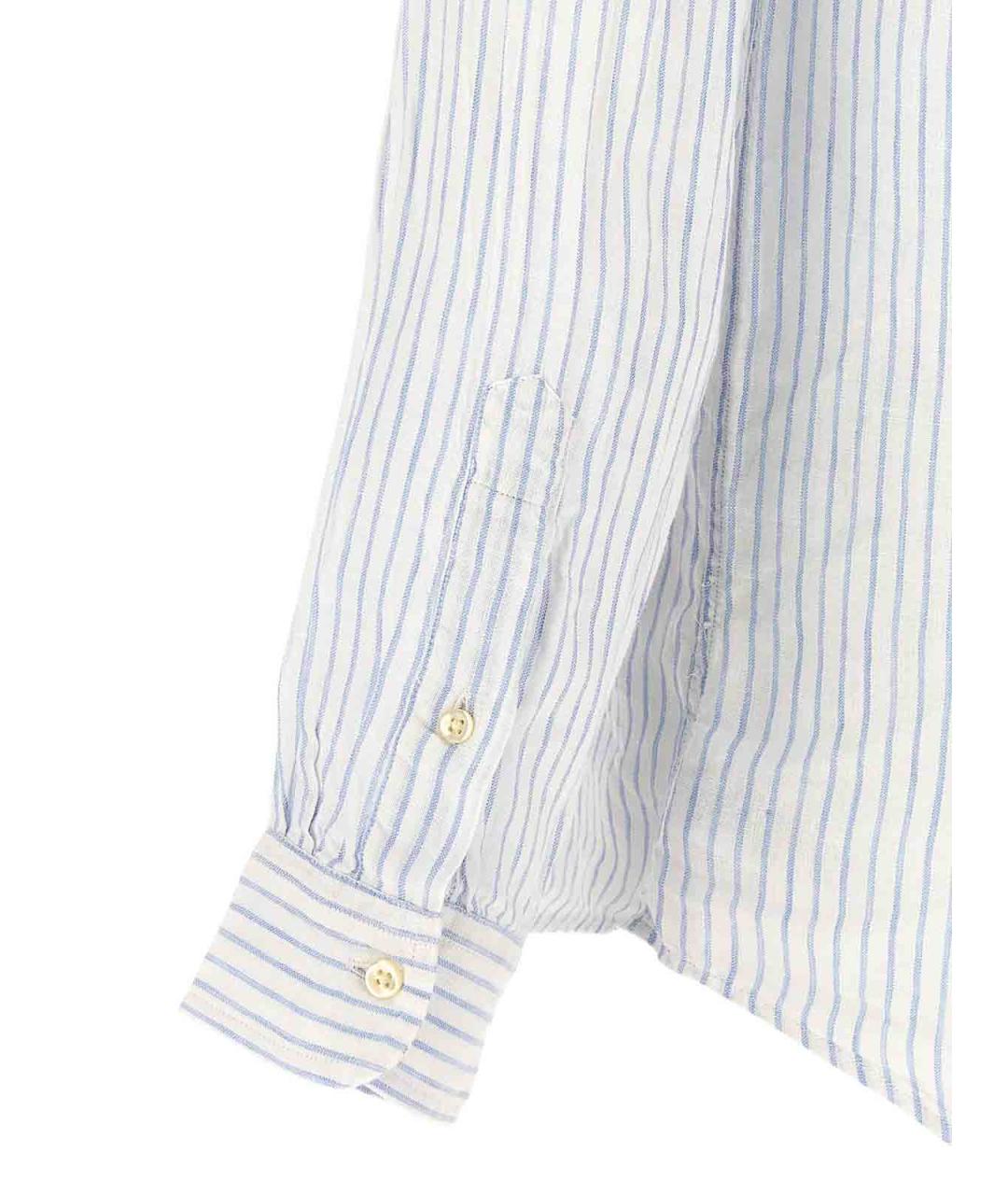 POLO RALPH LAUREN Голубая льняная классическая рубашка, фото 4