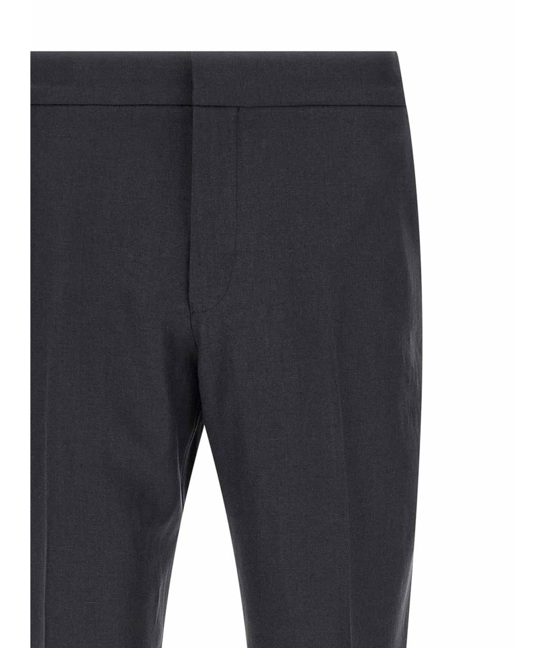 ZEGNA Синие льняные повседневные брюки, фото 3