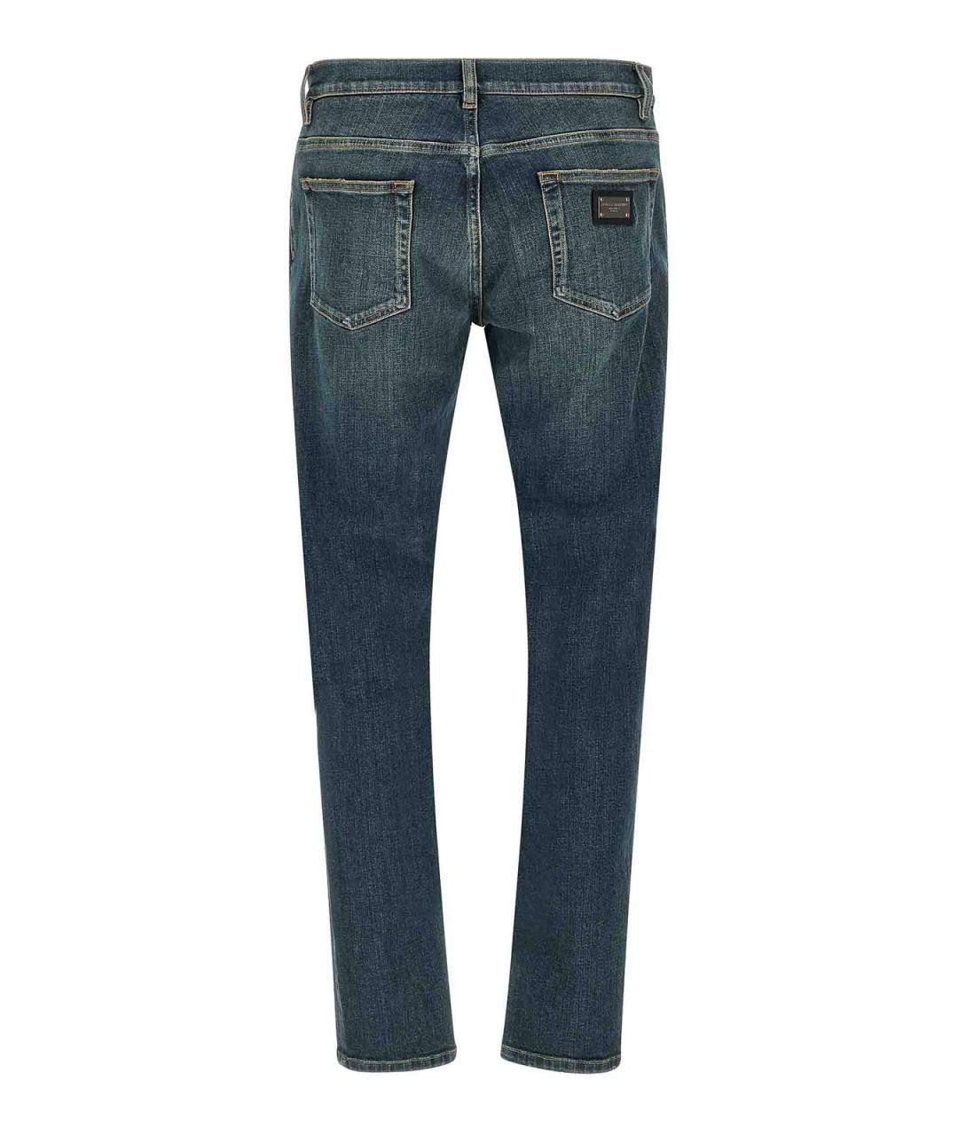 DOLCE&GABBANA Синие хлопковые джинсы скинни, фото 2