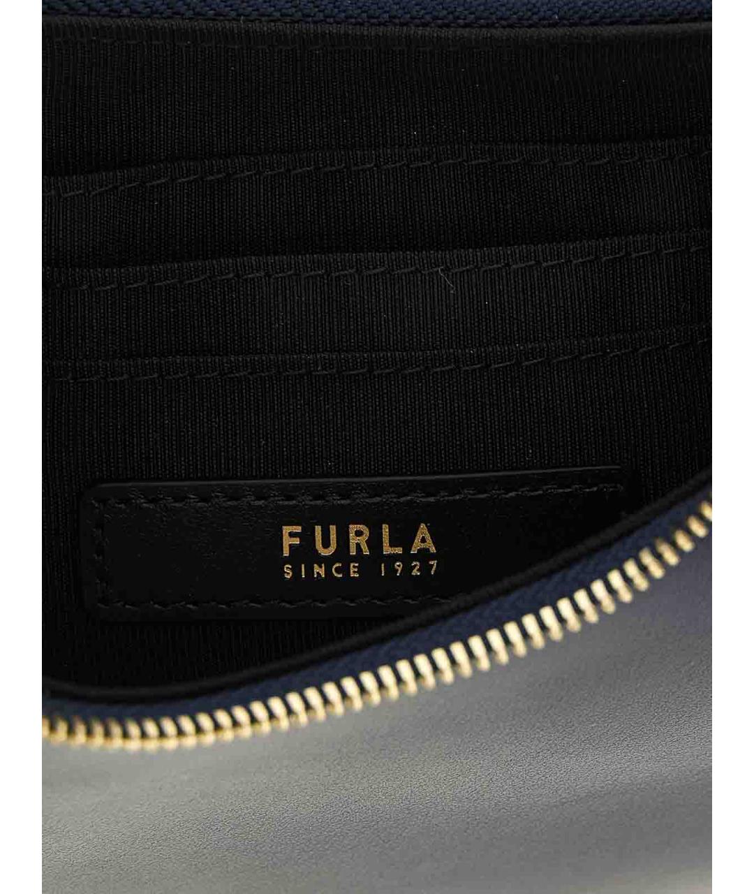 FURLA Синяя кожаная сумка через плечо, фото 4